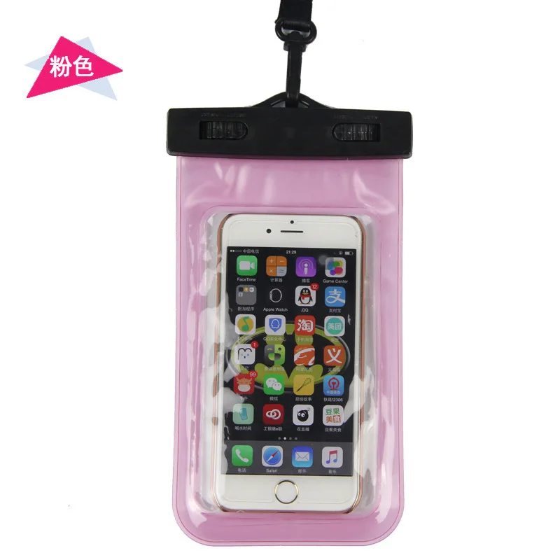 شاشة اللمس جراب هاتف مضاد للماء الانجراف الغوص حقيبة سباحة تحت الماء حقيبة جافة غطاء الهاتف المياه الرياضة شاطئ بركة