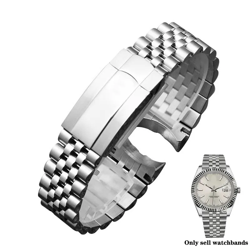الفولاذ المقاوم للصدأ سوار ساعة حزام الساعات الفاخرة 20 مللي متر 21 مللي متر ل رولكس أويستر الأبدي Datejust دايتونا الغواصة أشرطة ساعة اليد