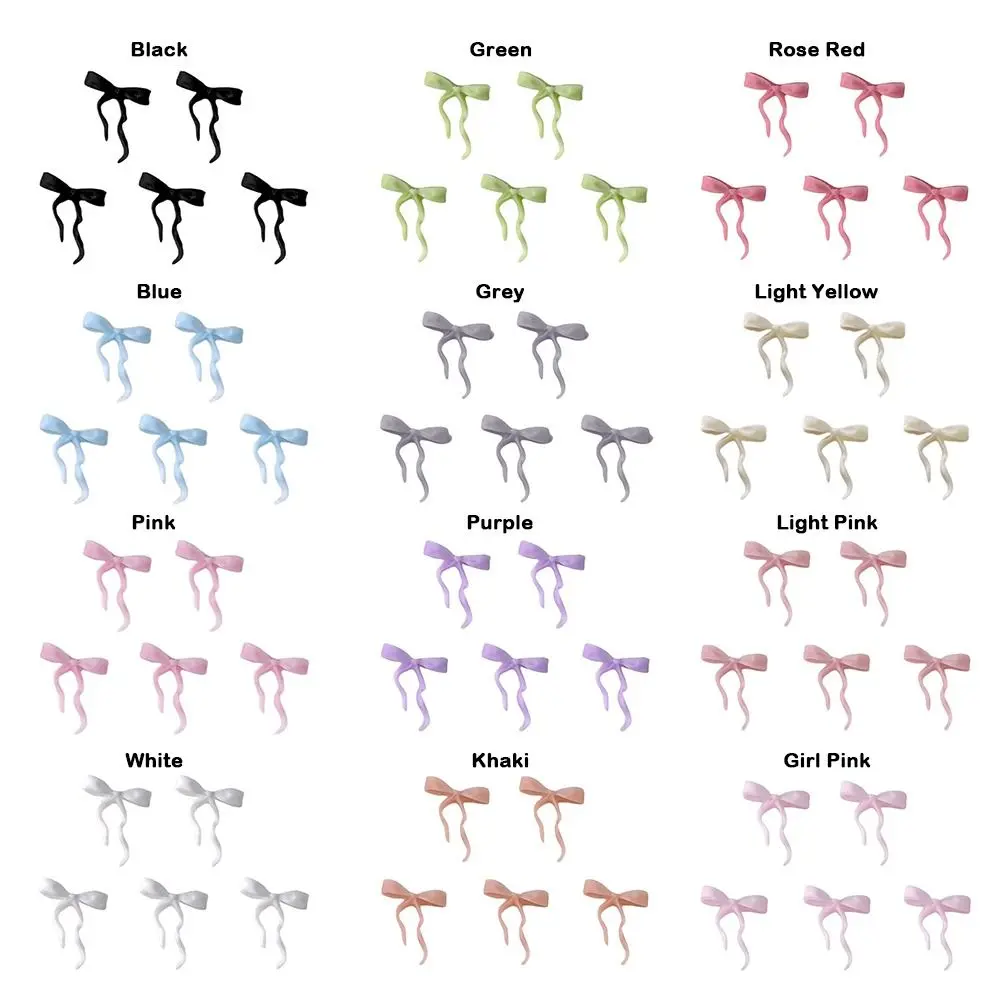 50 قطعة ربطة القوس فيونكة تصميم الراتنج مسمار الفن زينة ثلاثية الأبعاد تصميم عقدة مسمار الملحقات لينة الملمس الربيع محفورة ثلاثية الأبعاد الزينة