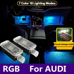 LED Car Footwell Atmosphere Light Interior Lamp Accessory For Audi A3 8P A1 8X A4 B7 B8 B9 A5 A6 C6 C7 A7 C8 TT Q3 8U Q5 8R Q7