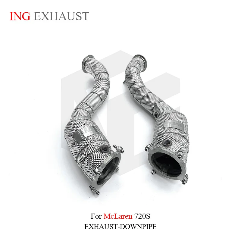 ING Stainless Steel for Mclaren 720S 4.0T V8 Downpipe Exhaust Pipe System High Quality Auto Performance Tuning Parts