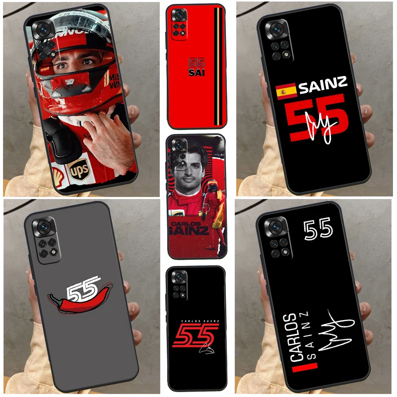 Carlos Sainz Phone Case For Xiaomi Redmi Note 8 9 10 11 12 Pro 11S 10S 9S 8T Redmi 10A 10C 9A 9C Cover