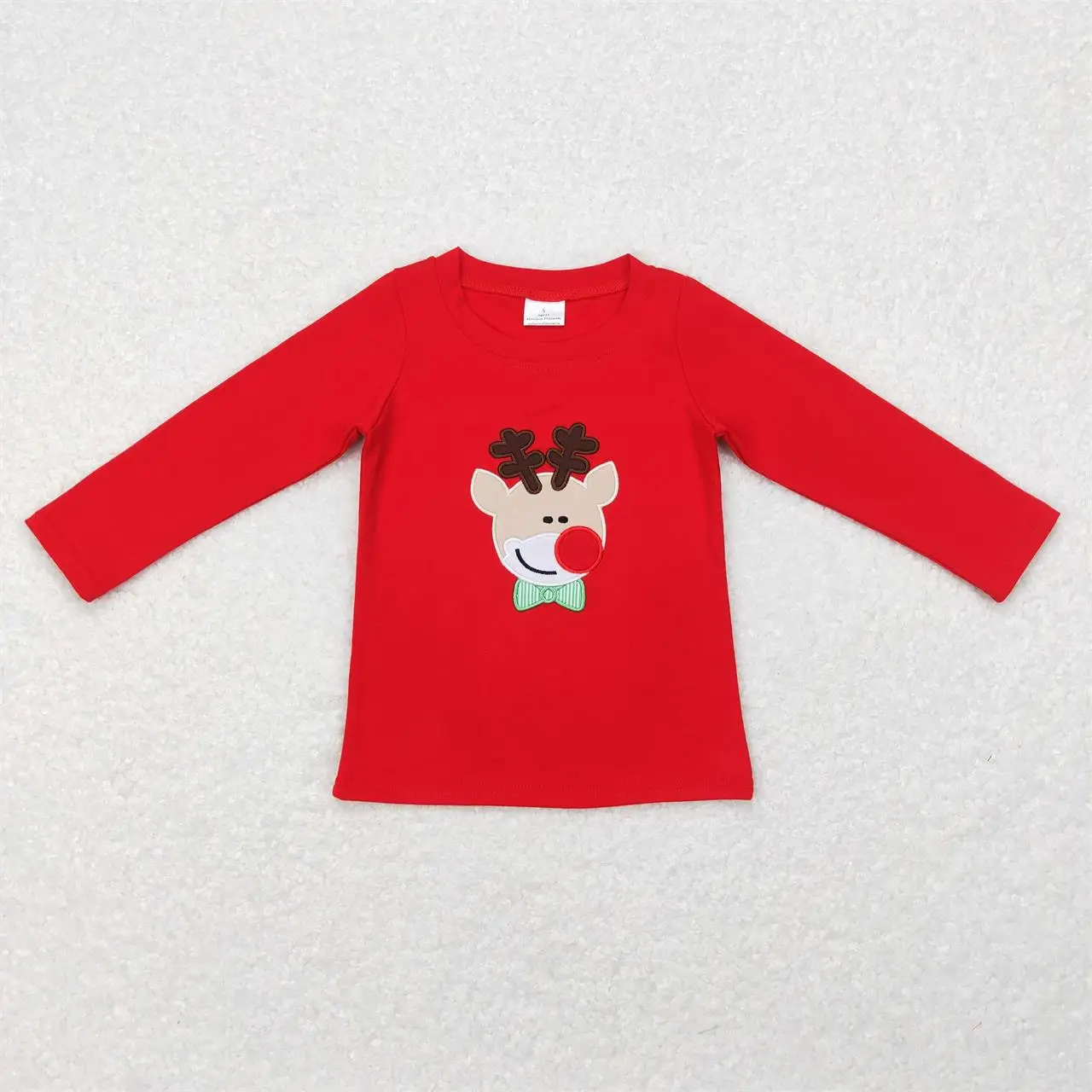 Wholesale Baby Boy Tee Embroidery Long Sleeves Tops Children Deer Santa Sweatshirt Toddler Dinosaur Pullover Christmas Kid Shirt