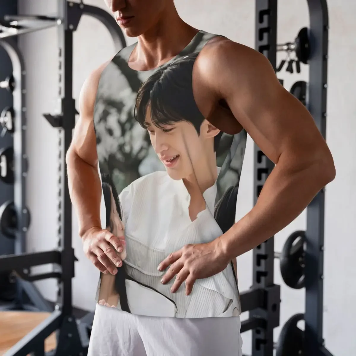 Quick Dry Lovely Runner K-drama Byeon Woo Seok Gym Tank Muscle Sleeveless Shirt Bodybuilding Breathable Vest