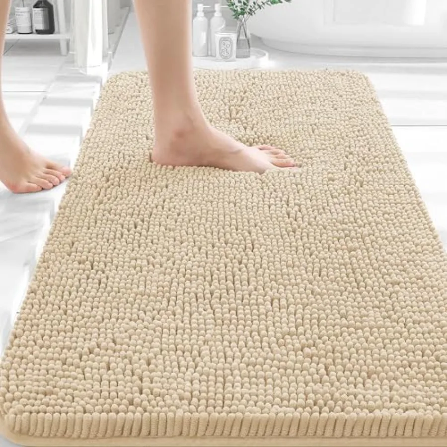 

Коврики для ванной 36x24 дюймов, очень мягкие, впитывающие, из синели, с резиновой основой, быстросохнущие, машинная стирка, для ванной комнаты