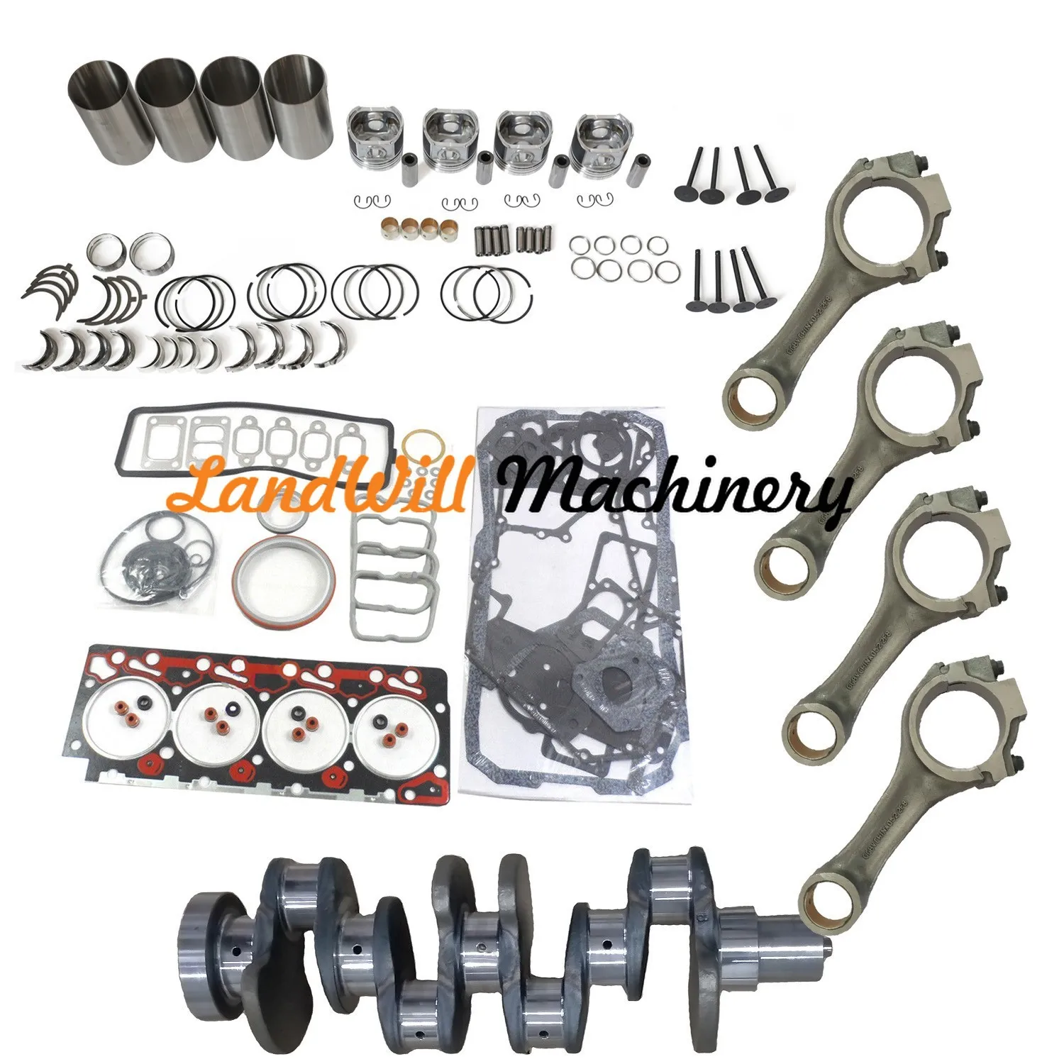 Overhaul Rebuild Kit Connecting Rod + Crankshaft Fits For Komatsu 4D102E Engine