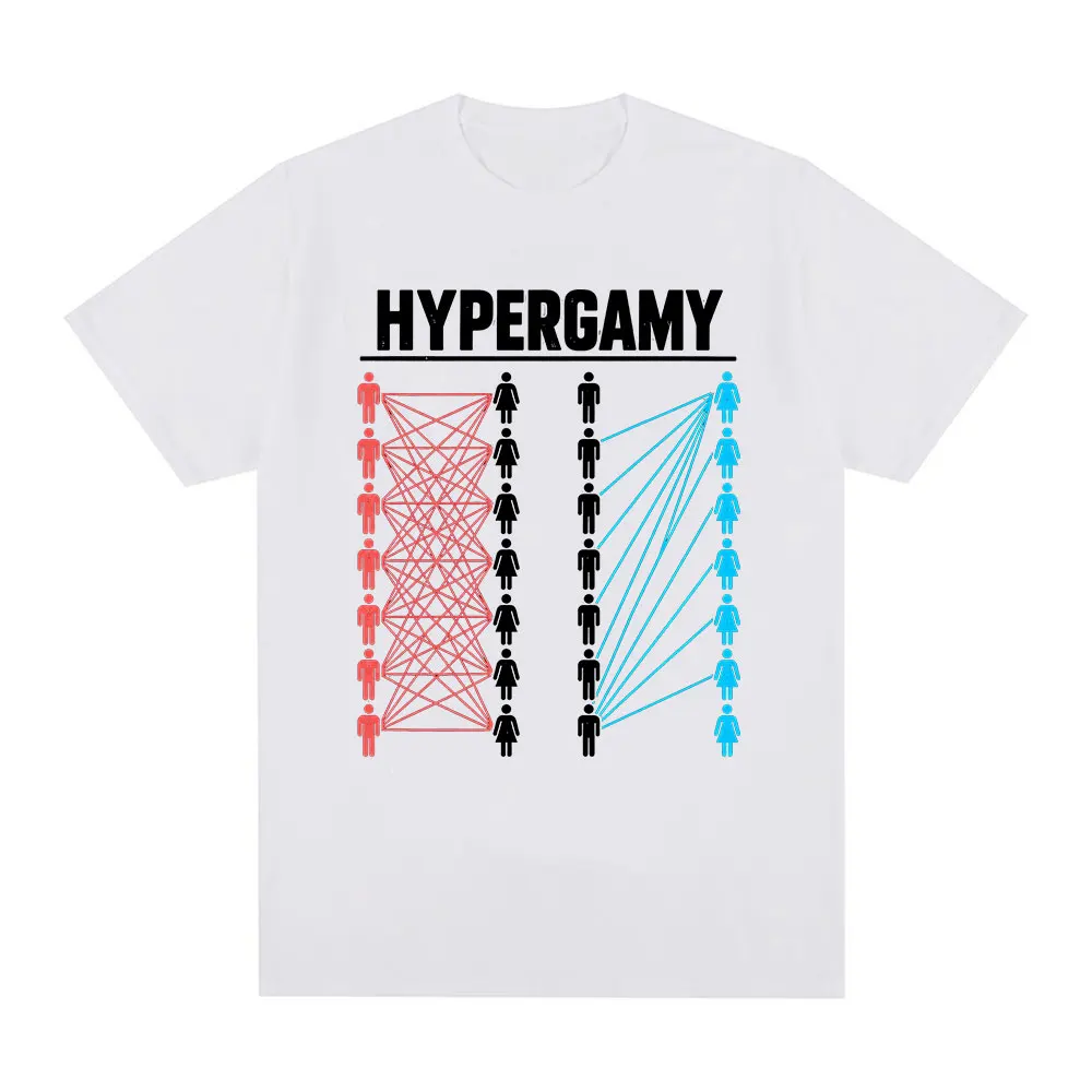 Hypergamy Meme Lustige Dating-Strategie T-Shirts für Männer und Frauen, modisches, lässiges, übergroßes T-Shirt, 100 % Baumwolle, Rundhalsausschnitt, kurzärmeliges T-Shirt – Detail 3