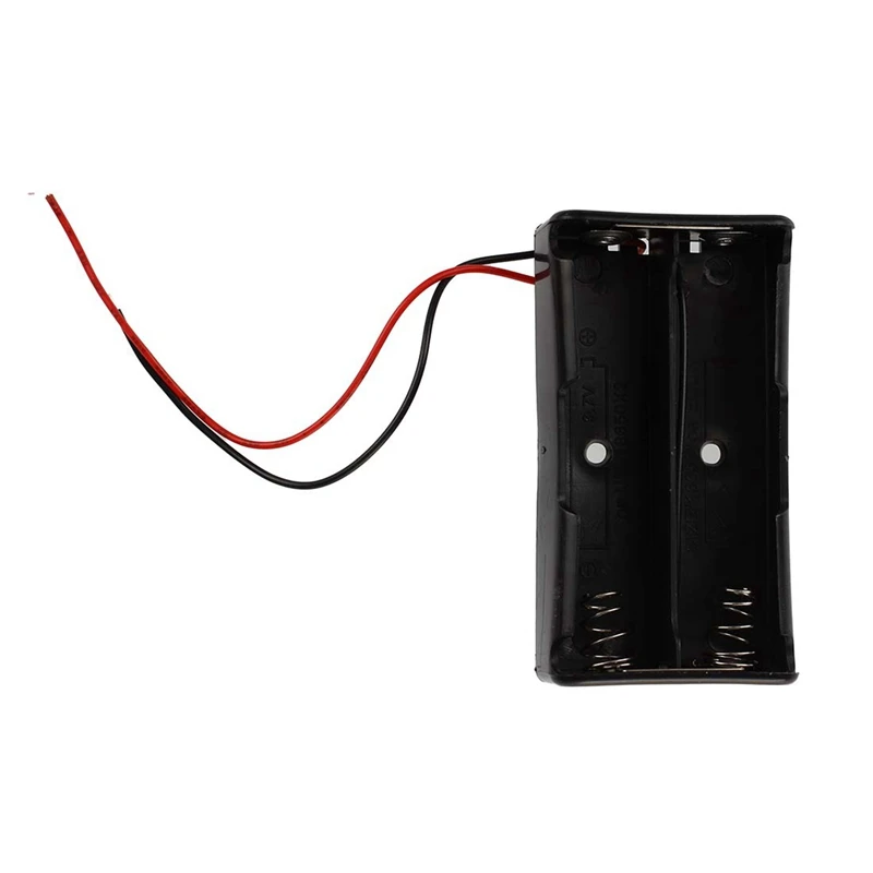 Sarung kotak penyimpan baterai, 18 buah plastik hitam 2x3, 7V jenis 18650