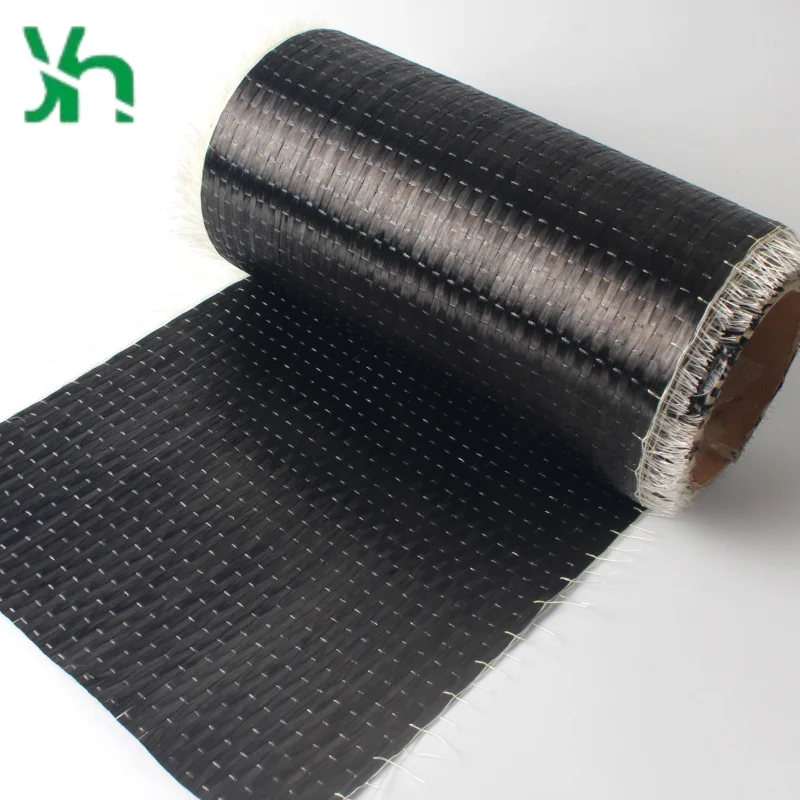 ผ้าคาร์บอนไฟเบอร์แบบทิศทางเดียว 12K 200 กรัม 30 ซม. ใช้สำหรับซ่อมแซมและเสริมแรงโครงสร้างคอนกรีต