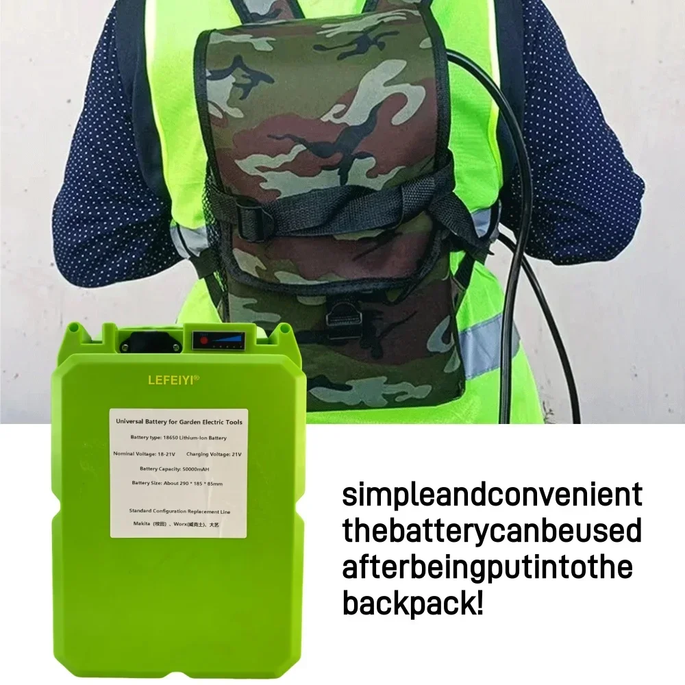 100% جديد 21 فولت 50000 مللي أمبير 18650 بطارية ليثيوم تنطبق على جزازة العشب الكهربائية آلة التحوط منتقي الشاي