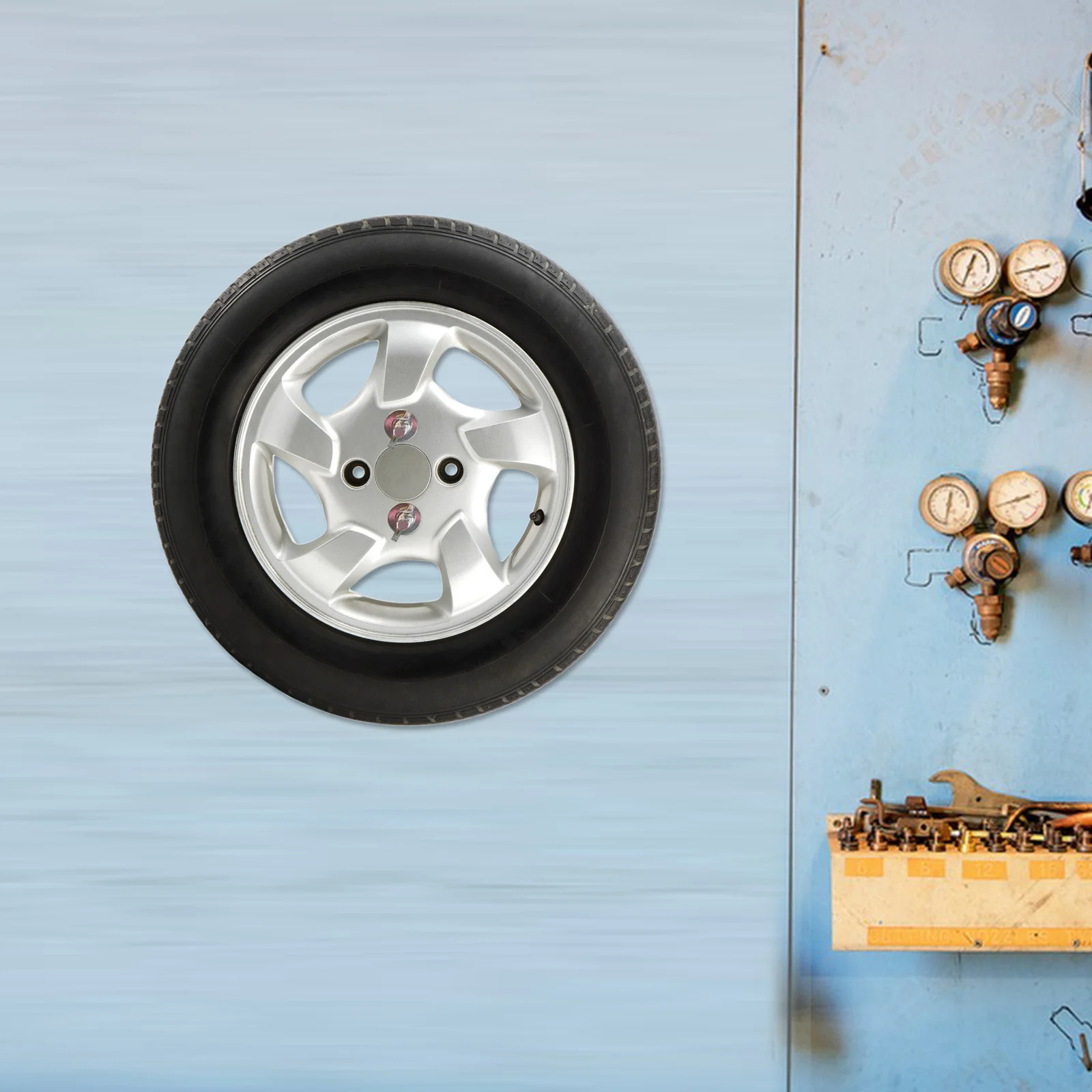 Rack per montaggio su ruota di scorta per rimorchio Staffe per montaggio a parete per carichi pesanti per rimorchi chiusi Robusto strumento per telaio in acciaio Configurazione gratuita