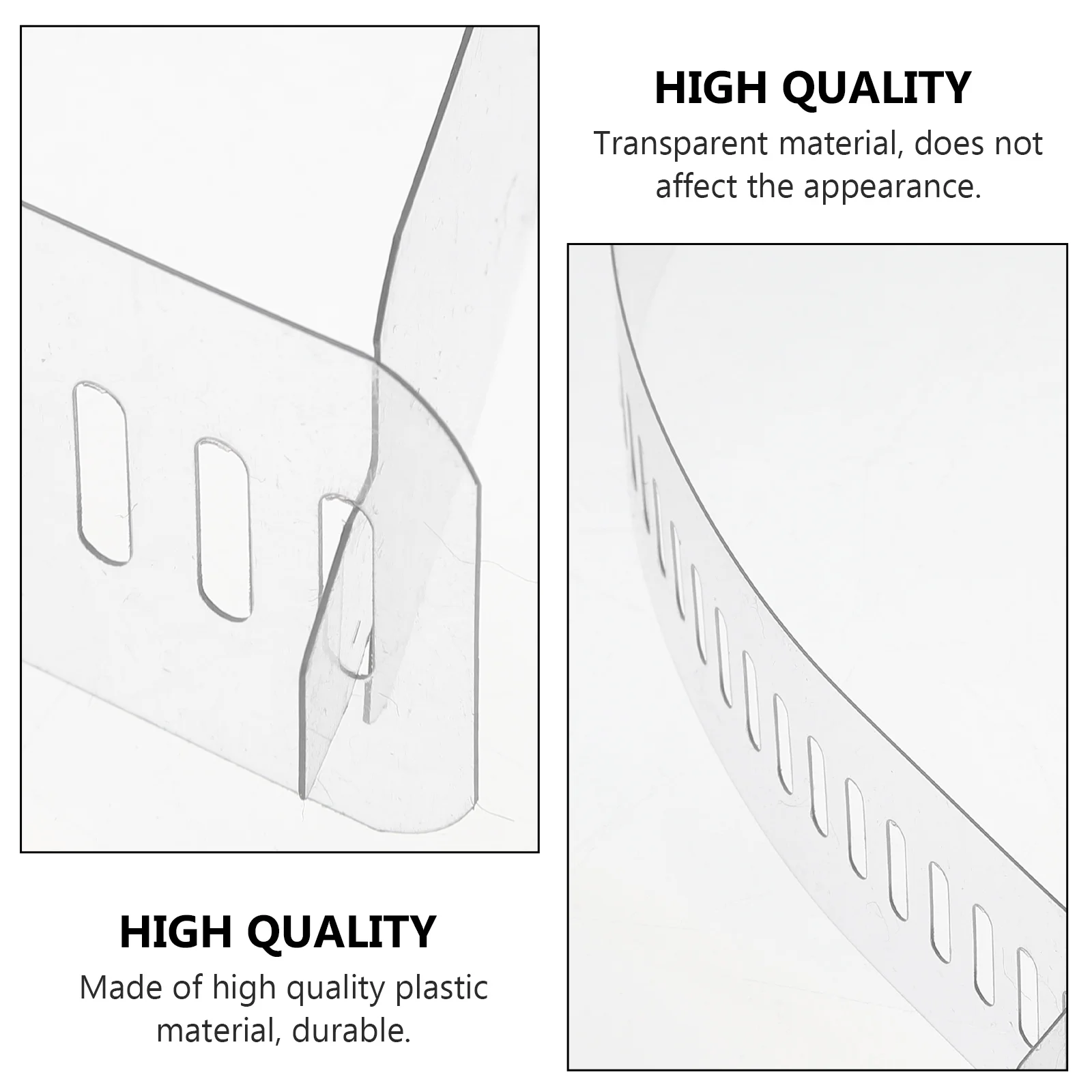 100 Uds. Tiras para cuello de camisa, tiras de fijación ajustables de plástico transparente para almacenamiento de ropa, soporte duradero para cuello