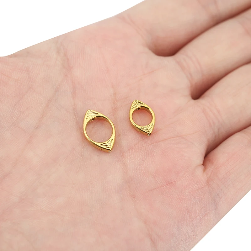 5pcs Hole 6mm 8mm Stainless Steel Earrings Making Eye Necklace Beads PVD Never Fade Bracelet Spacer Beads Diy Jewelry Findings view 3