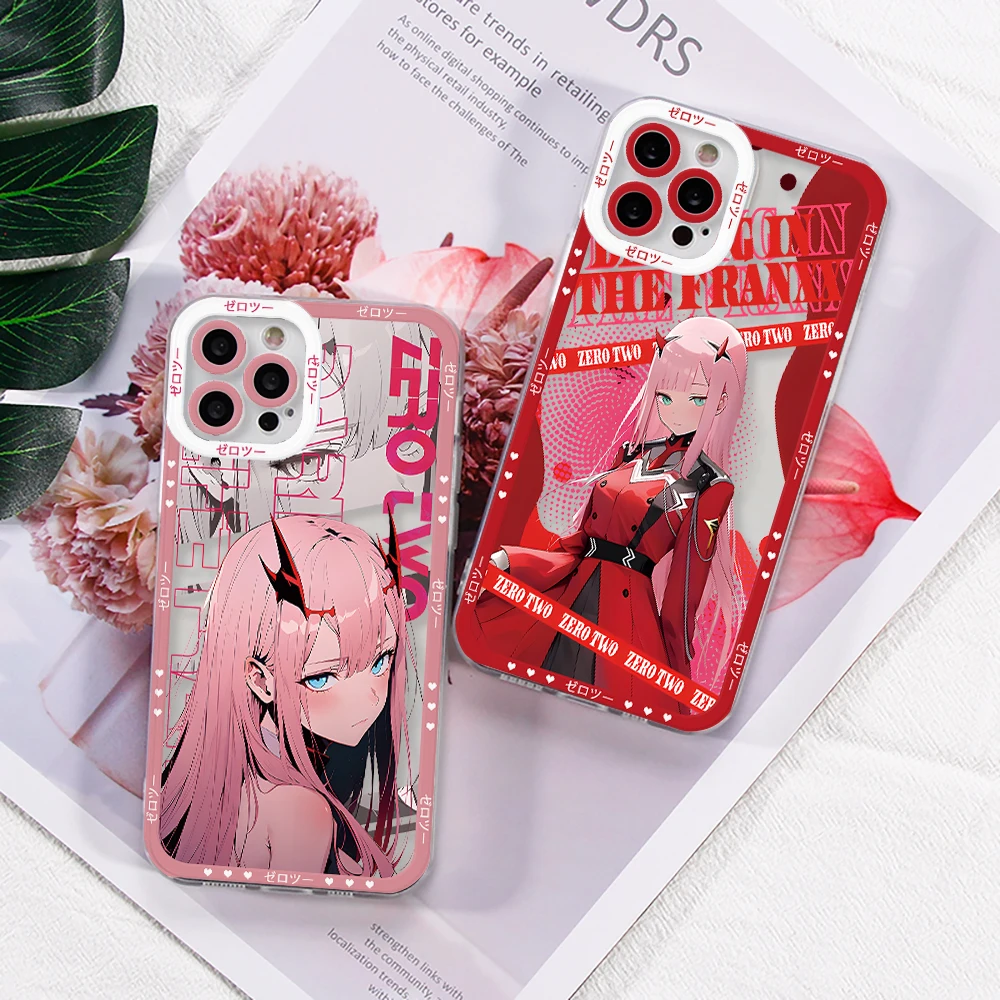 DARLING FRANXX Zero Two Phone Case for Oppo Realme C67 C65 C63 C55 C53 C35 12 10 9 8i 8 7 Pro Plus 4G 5G Transparent Soft Cover