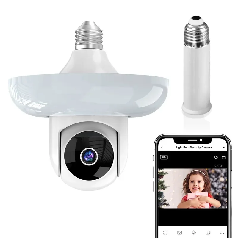 3MP Camera 360 Degree Panoramic Wireless Security Surveillance for Home Indoor Outdoor Full Color Night Vision