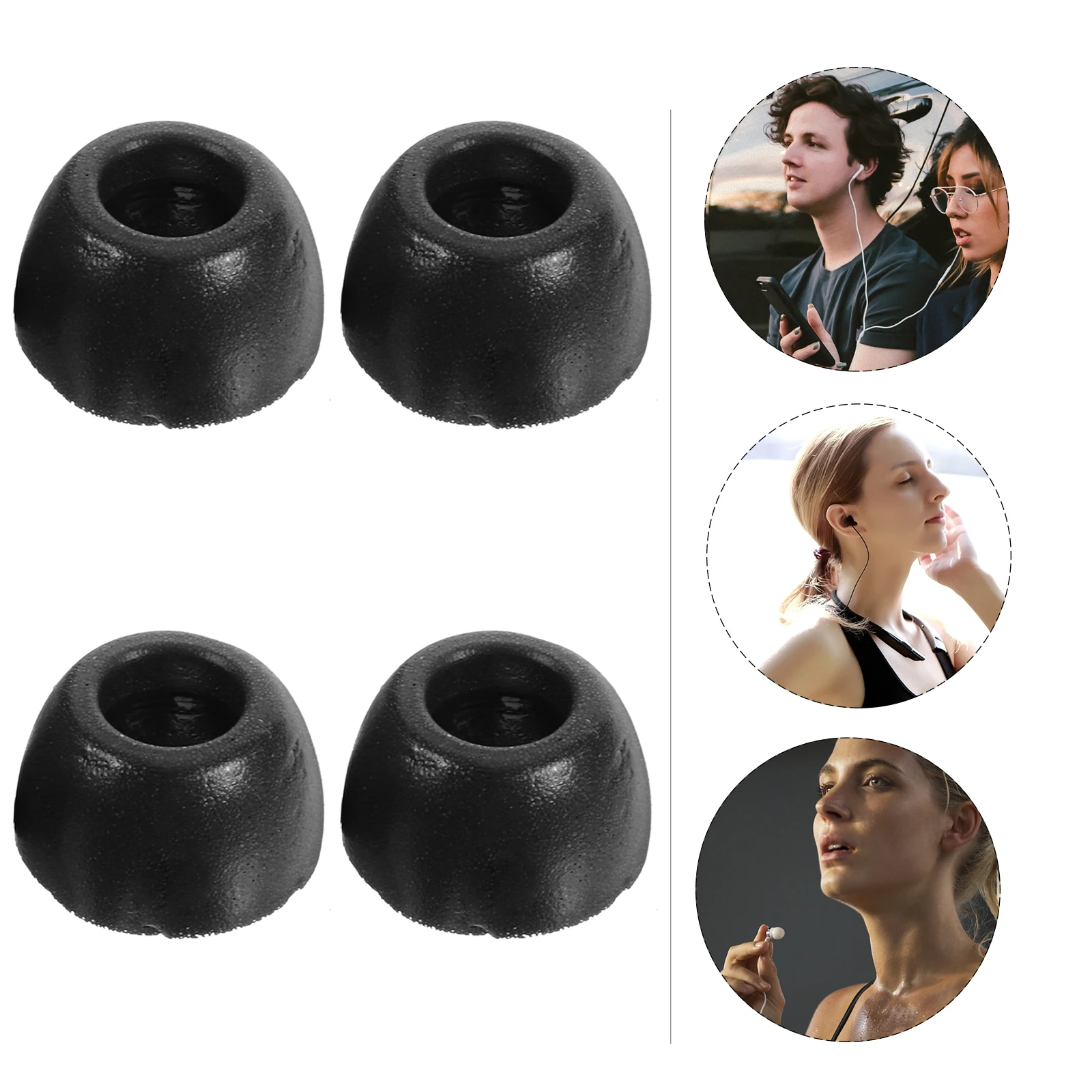 

4 Pcs Memory Foam Earmuffs Earbud Tips Replacement Earphone Silica Gel Earbuds Cover Extra Small Covers