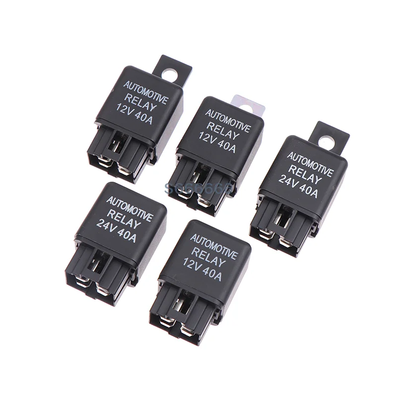 4 Pin SPST Alarm Relay Auto Replacement Parts 1Pc Car Relay 12V 24V 40A 40 AMP Car Automotive Van Boat Bike