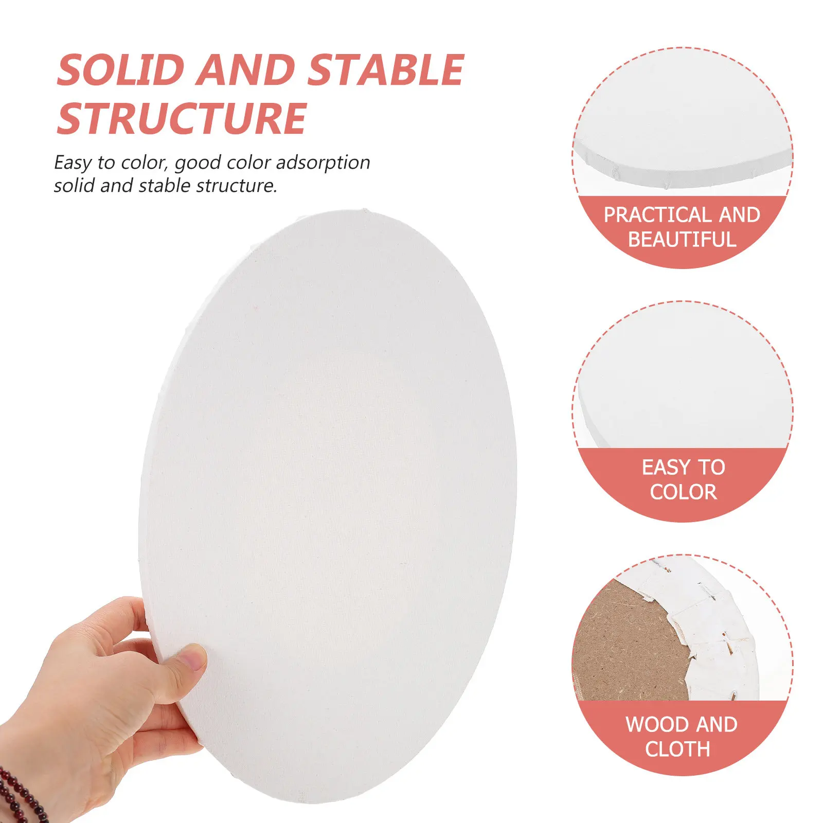 

Water Color Painting Board Oval Shape Small Canvas Frame Built for Stability Perfect Hobbyist Student Decorative Art Project Use