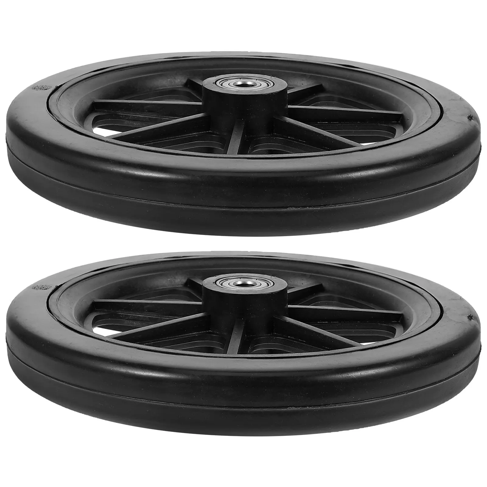 

1Pair Universal Wheelchair Front Wheels Heavy Duty Replacement Wear-Resistant PVC Metal Quiet Smooth Wheelchair Parts Accessory