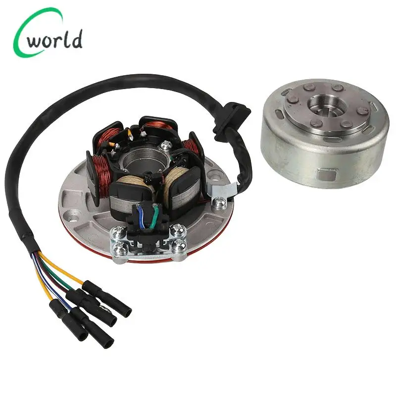 160CCエンジンATVカートバイクイグニッションステーターマグネトジェネレーターコイル6コイルイルミネーションステーターコイルローターキット