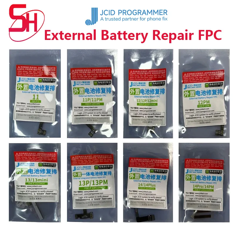 JCID JC FPC فليكس كابل البطارية الخارجية آيفون 11-15 برو ماكس Mini V1S V1SE البطارية الأصلية فليكس إصلاح استبدال كابل