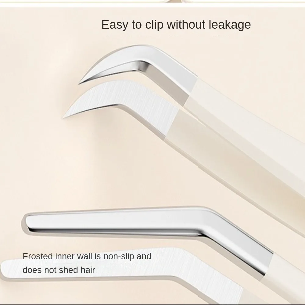 New Professional Eyelash Tweezers Tweezers Anti-static Fake Eyelashes Extensions Stainless Steel Eyebrow Hair Clip Women