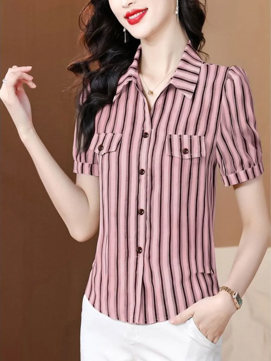 camisa-feminina-listrada-de-manga-curta-da-moda-blusa-de-verao-em-chiffon-respiravel-solta-e-versatil-com-bolso-quadrado-par