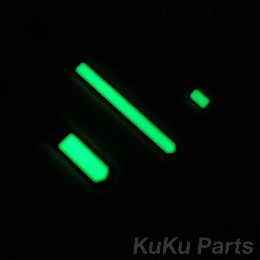 62MAS NH35 Zeiger C3 Starke grüne Leuchtzeiger Silber Gold Roségold Pistolenzeiger Geeignet für NH34 NH35 NH36 4R/7S Uhrwerk