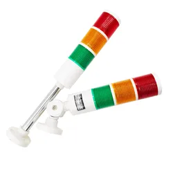 LED Signal Tower Light 50mm Red, Yellow, Green, 12V/24V 220V, Always Bright or Flashing Three-layer Buzzer