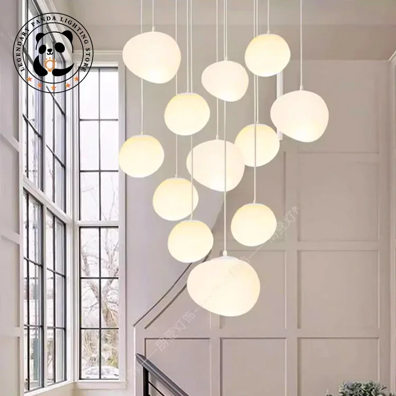 Nordic Minimalist Pendant Light Creative Glass Lampshade Bedroom Woonkamer Homestay Restaurant Ceiling Chandelier LED Luminaries