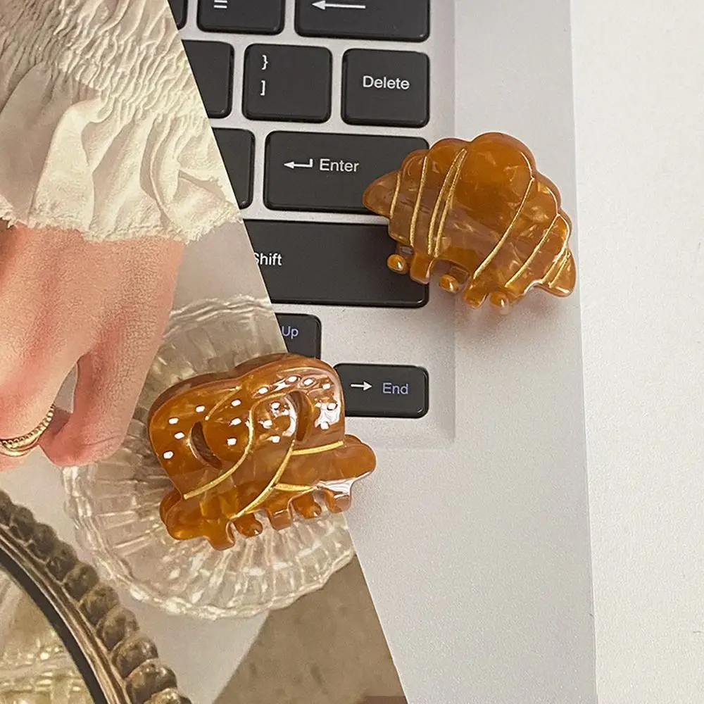 Sweet Cute Ins Cloud Hair Pins Women Girl Bread Star Acetate Mini Hair Crab Clip Fashion Creative Knot Croissant Ponytail Holder