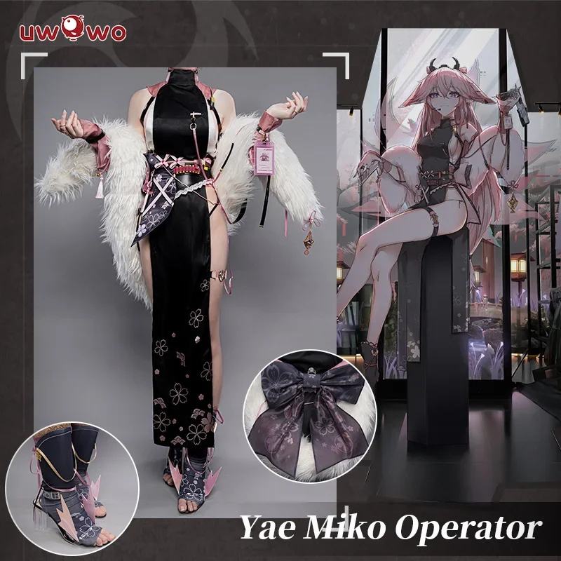 LAST BATCH  UWOWO Yae Miko Cosplay Operator Costume Genshin Impact Fanart  Operator Battle Agent Outfit Halloween