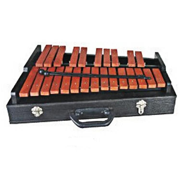 25 Note Xylophone, Red Wooden Xylophone, Percussion Instrument, Glockenspiel, Metallophone, Aluminum Bars, Musical Toy