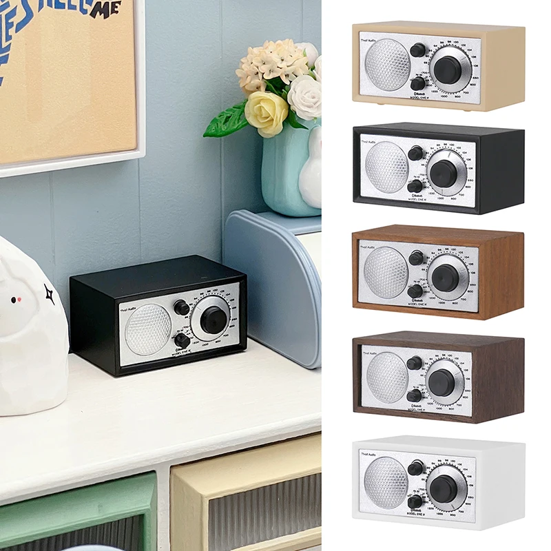 1Pcs Doll House Retro Radio Audio Player Simulation Miniature Furniture Toys Miniature Doll House Decor