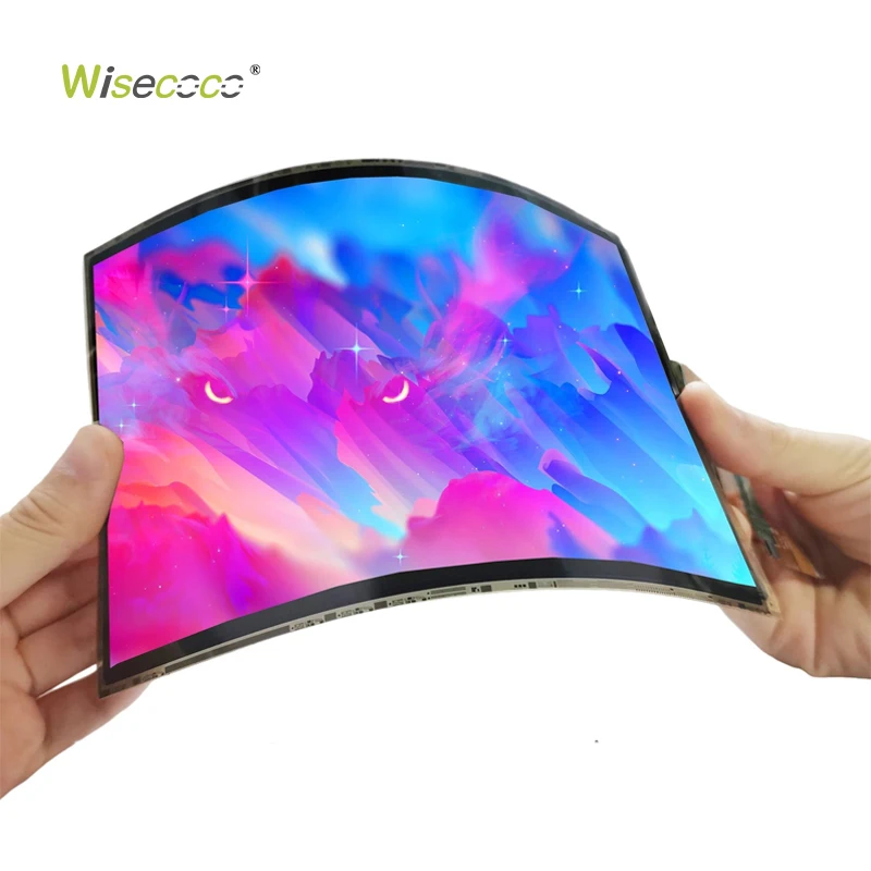 Wisecoco Universal 7.8 Inch 1920x1440 IPS OLED Monitor AMOLED Ultra Slim Bendable Flexible Screen With Type C HMI Driver Board