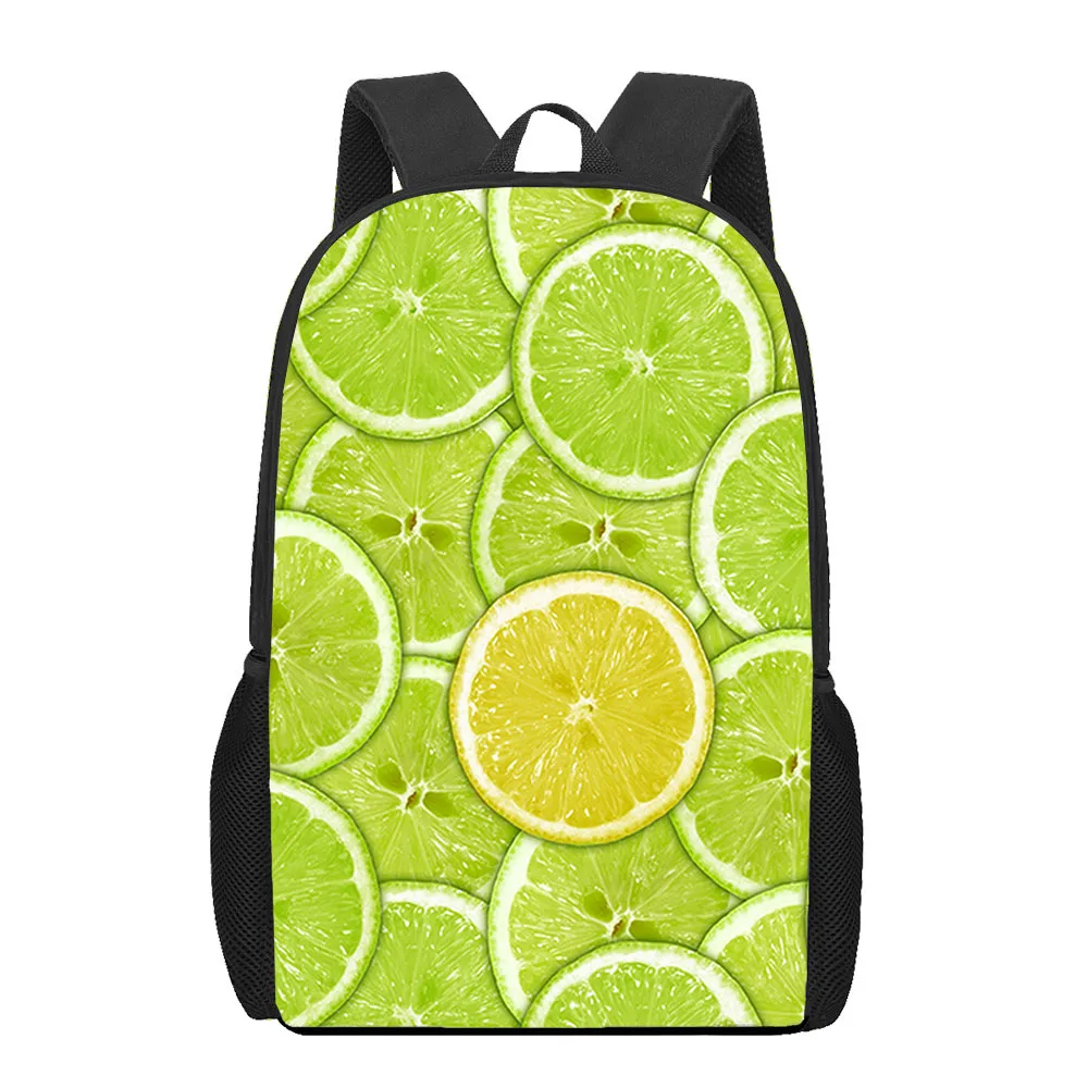 Mochila de frutas frescas de dibujos animados para niña adolescente, Bolsa Escolar con estampado de fresa, bolsa de ordenador, senderismo, día de día, vacaciones de fin de semana, compras