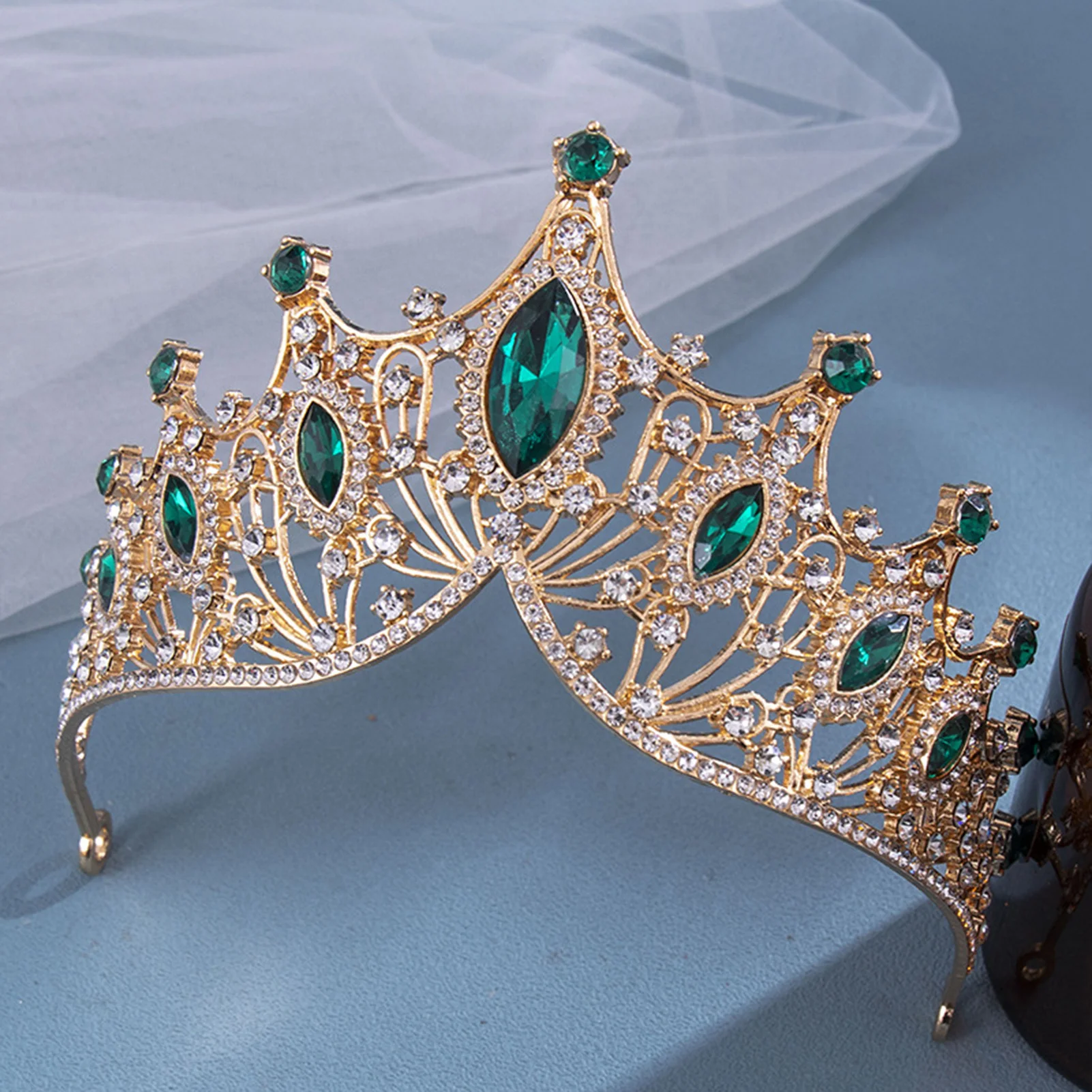 Braut Strass Krone Hochzeit Tiara rutsch feste verschleiß feste Dame Kopfschmuck für Braut Brautjungfer Prinzessin Kostüm