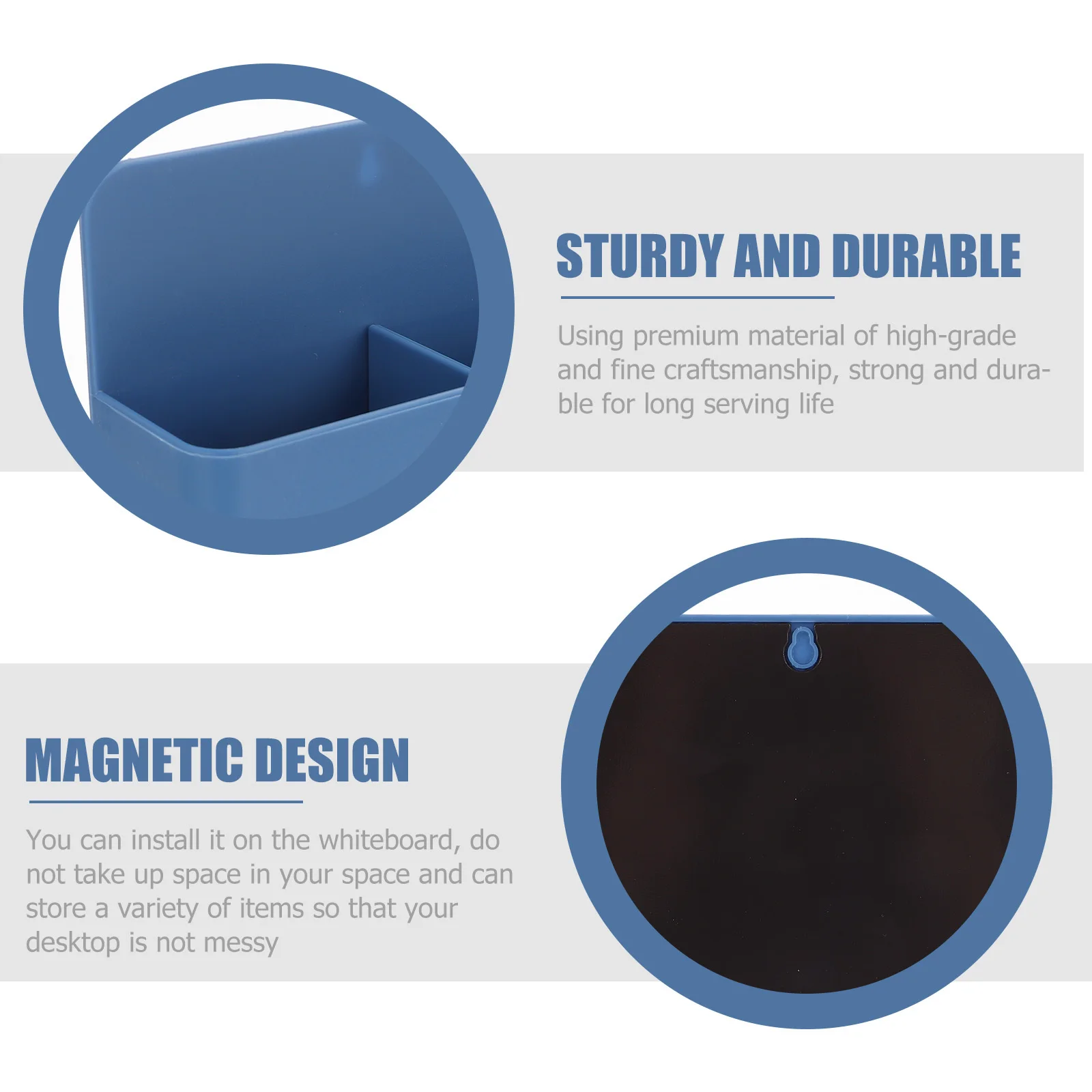حامل قلم مغناطيسي صندوق أدوات مكتب متعدد الوظائف للسبورة البيضاء منظم سطح المكتب حقيبة للتخزين أقلام ممحاة سماعات الرأس #6
