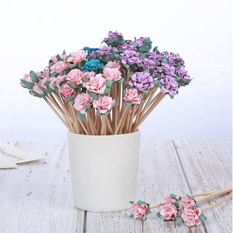 2PCS/Lot Flower Shape No Fire Aromatherapy Rattan Sticks For Reed Diffuser Accessories Living Room Bathroom Supplies
