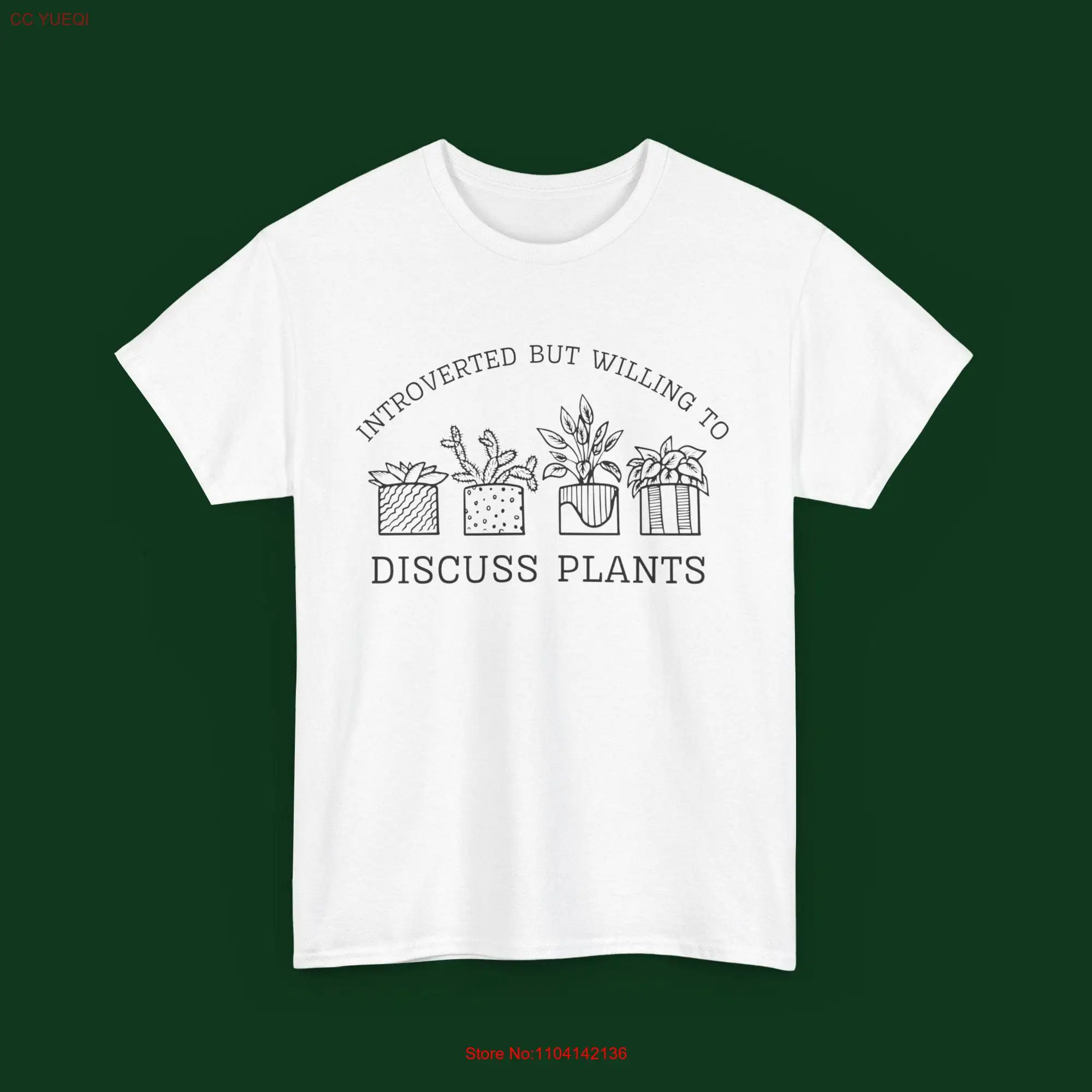 Introverted But Willing To Discuss Plants Funny Adult Gardener Plant Parent T Shirt long or short sleeves