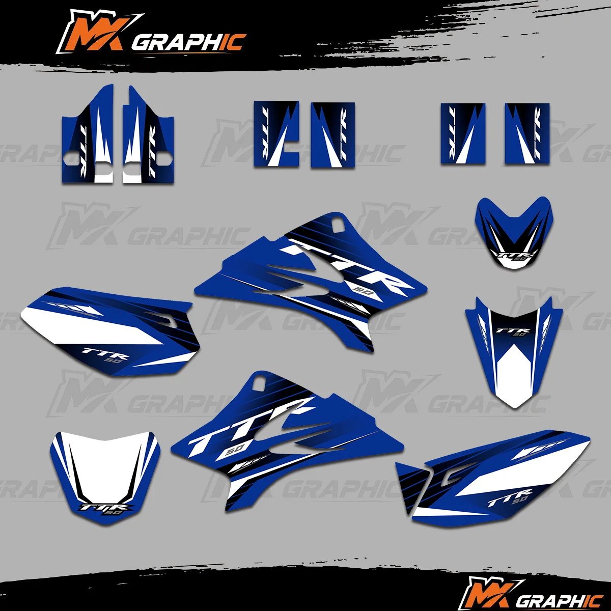 For Yamaha TTR50 TTR 50 2006-2024 2023 2022 2021 2020 2019 2018 2017 Graphics Decals Stickers Racing Cross