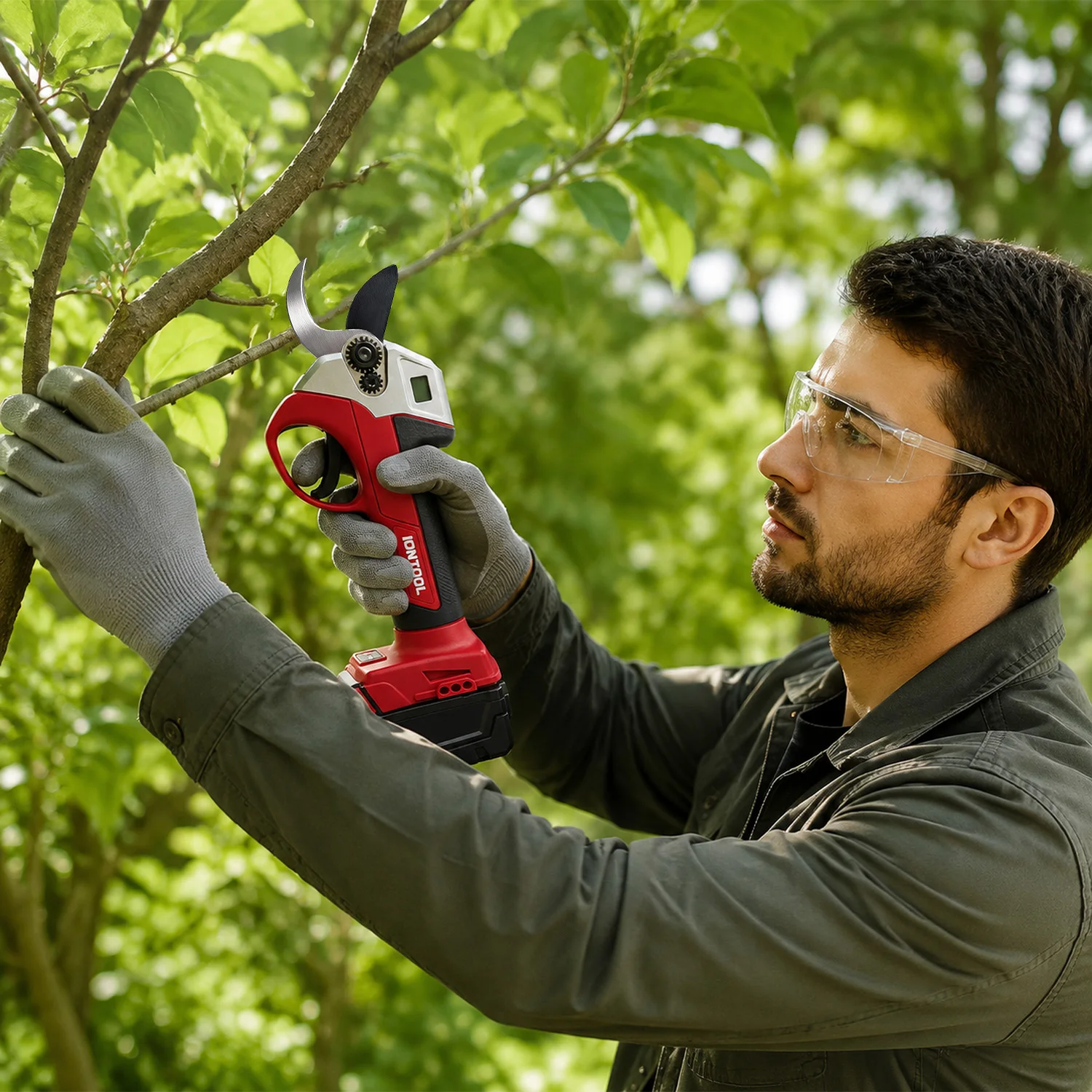 IONTOOL Red Cordless Pruning Shears Bare Unit Max 30mm Opening Fits 18V Battery for Household Garden Pruning - view 6
