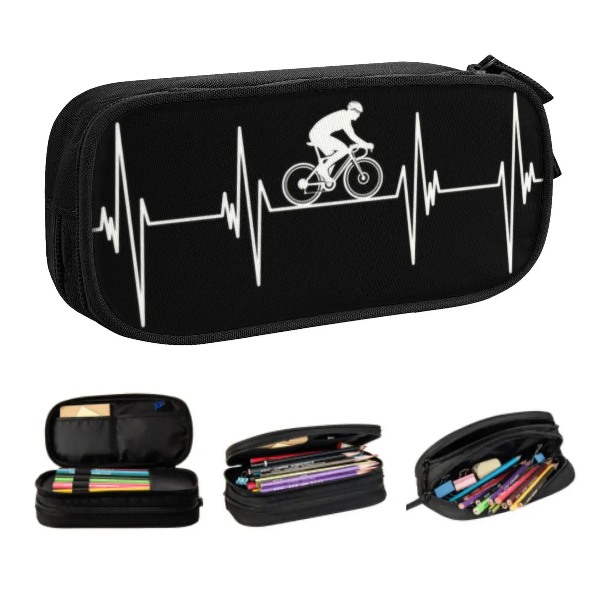 kawaii lapis cases para estudantes grandes estojos de armazenamento mountain bike pouch road cyclist biking personalizado estudantes papelaria 01