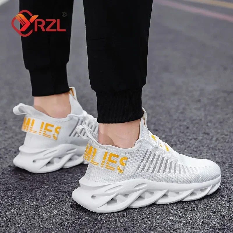 YRZL, zapatos para hombre, zapatillas cómodas, zapatillas transpirables para mujer, par de zapatos para correr, Tenis de malla, zapatos deportivos, talla 36-46, zapatillas para caminar para hombre