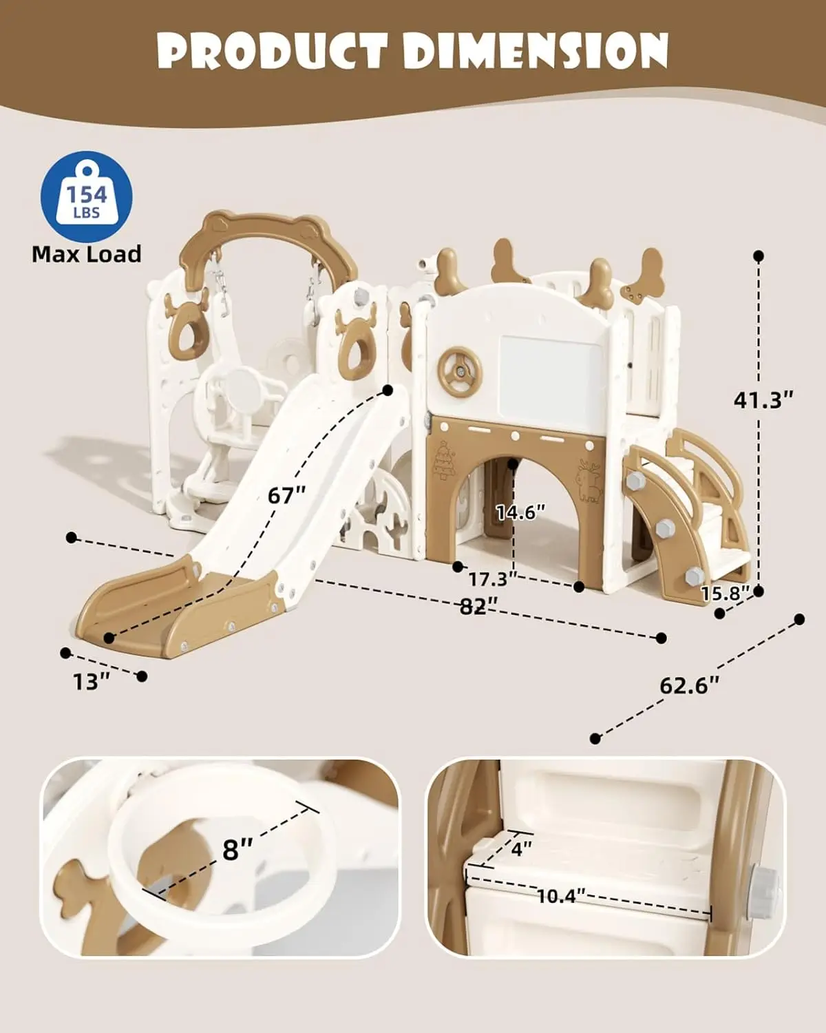 13-in-1 Toddler Slide and Swing Set, Kids Slide for Toddlers Age 1+, Toddler Outdoor Playset New Upgrade with Golf Set, Basketba