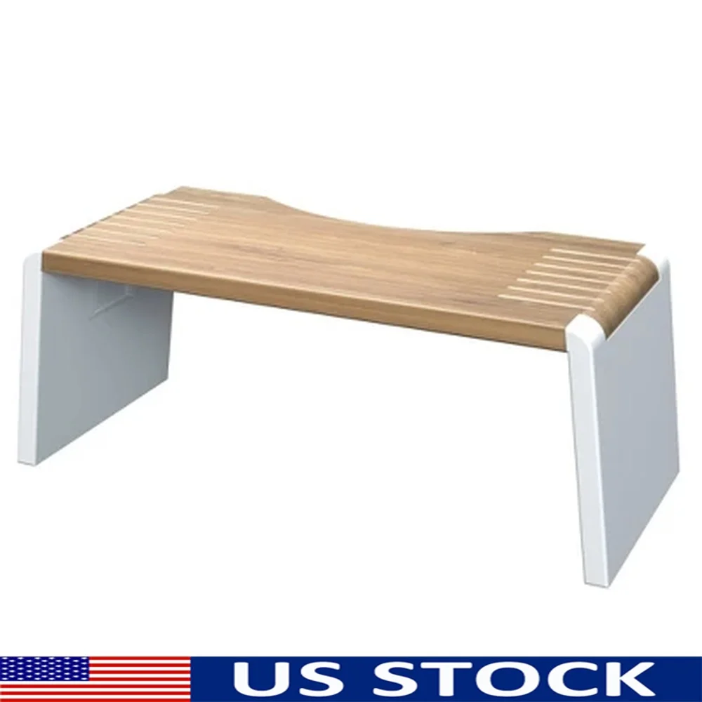 

Folding Bamboo Toilet Stool Eco-Friendly Natural Squat Aid Registered Easy Release Lock Portable Bathroom Accessory