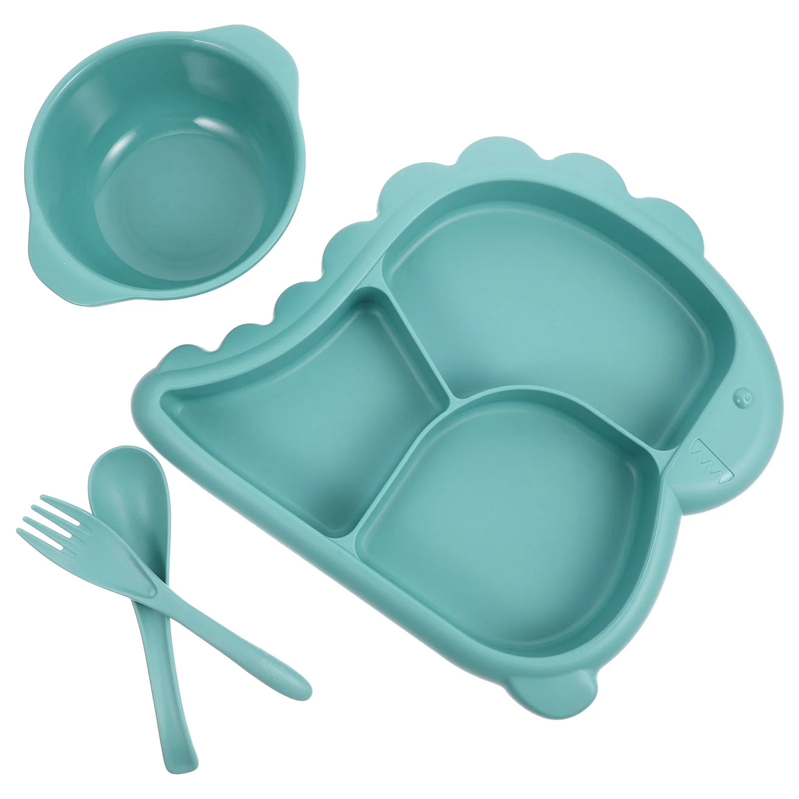 Kids Plates Kindergarten Tableware Set Bowl Complementary Food Toddler Spoon Fork Children Baby