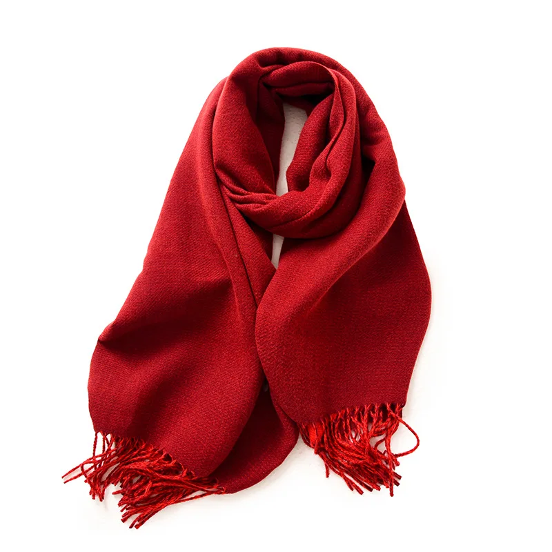 

2024 New Double-sided Solid Color Macaron Scarf Women's Winter Explosion Fashion Imitation Cashmere Fringe Warm