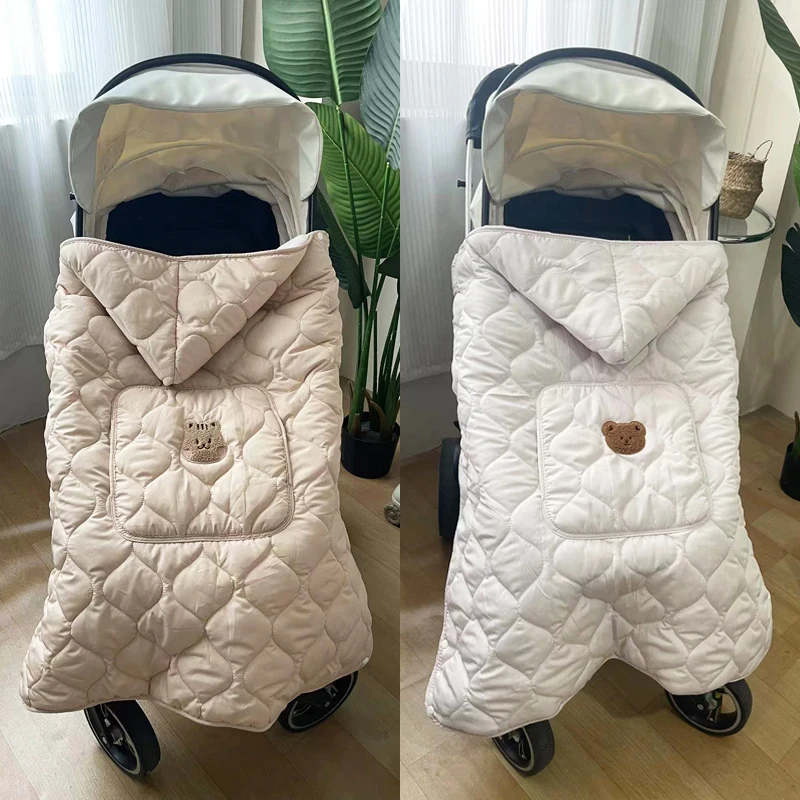 Hooded Blankets for Baby Stroller Newborn Swaddle Wrap Windproof Baby Carrier Sling Cover Infant Cloak Cape Sleeping Quilt