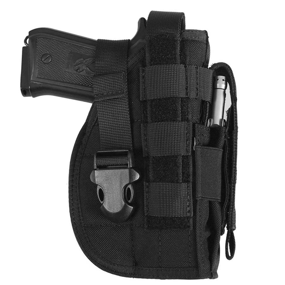 Universal Tactical Gun Holster Right Hand Molle Pistol Holster Combat Airsoft Waist Belt Holster for 1911 45 92 96 Glock